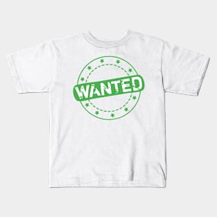 Wanted Stamp Icon Kids T-Shirt